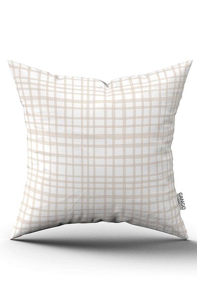 Cango Home White Cream Digital Printed Double Sided Throw Pillow Cover - Cgh1089