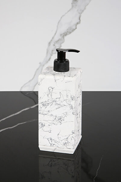 betonmall Marble Patterned Handmade Concrete Liquid Soap Dispenser Bathroom Wc Kitchen Soap Dispenser