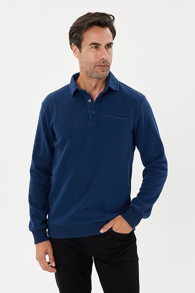 Tony Montana Guler polo din catifea Thessaloniki de mărime mare cu buzunare - KS-1707