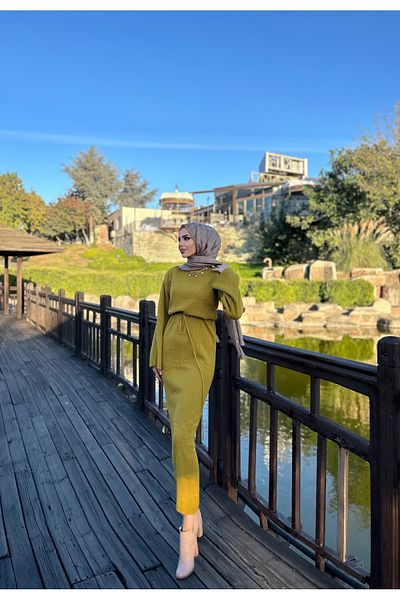 ensade Spanish Sleeve Half Turtleneck Dress