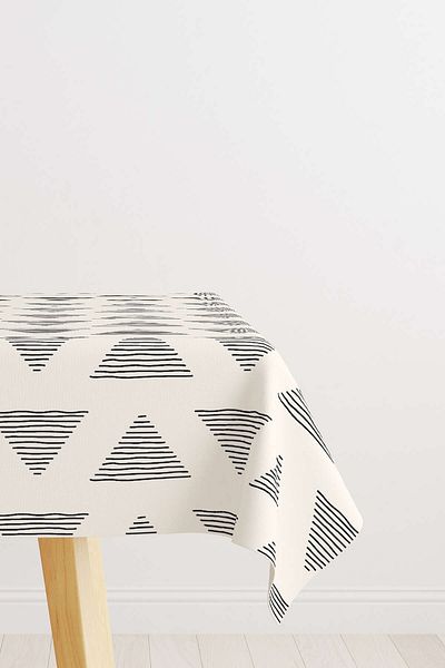 Cango Home Crem Negru Boem Scandinav Geometric Imprimat Digital Cgh1225-ms