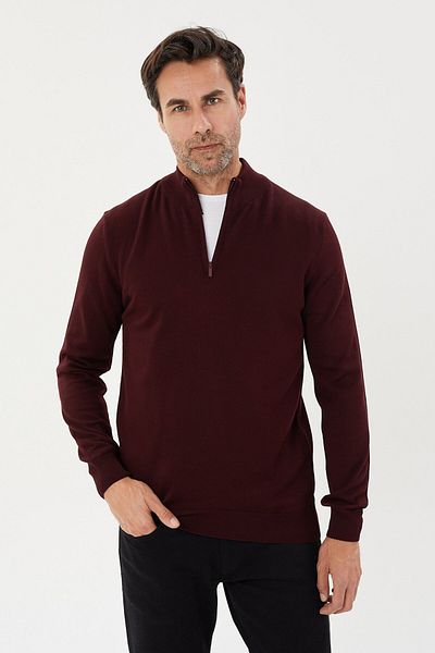 Tony Montana Πλεκτό με μισό φερμουάρ Plus Size-TB-3035