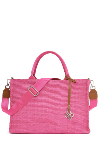Derimod Pink WoMen's Shoulder Bag - Straw, 24SBD2528M7