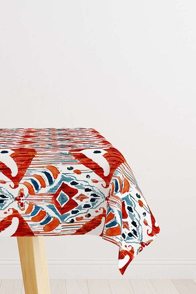 Cango Home Red Blue Ethnic Patterned Desktop Cgh255-ms