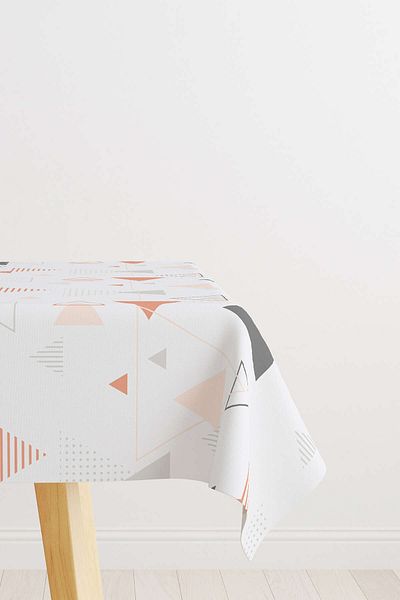 Cango Home Triangle Geometric Digital Printed Tablecloth