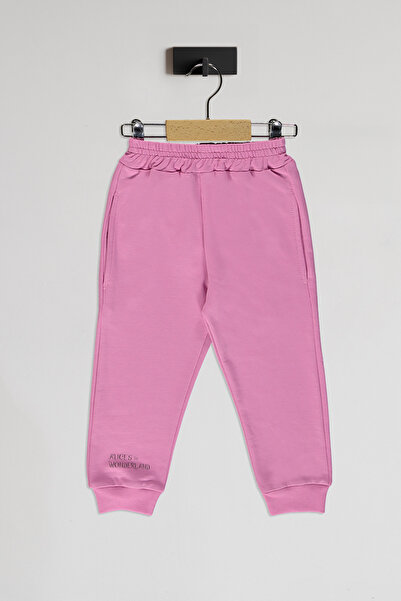 Maya And Luca Alice Patterned Pink Girl's Tracksuit Set - Two Yarn