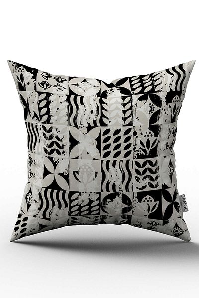 Cango Home Double Sided Black Cream Decorative Geometric Throw Pillow Pillow Case - Cgh131-ct