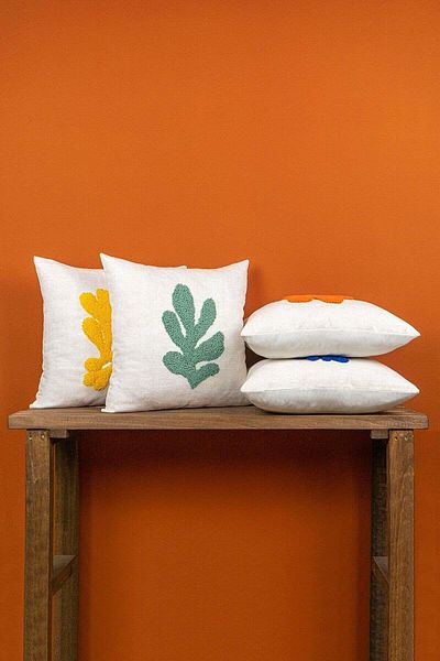 Cango Home Bohemian Cream Modern Scandinavian Patterned Throw Pillow Set - 4Kmbs322