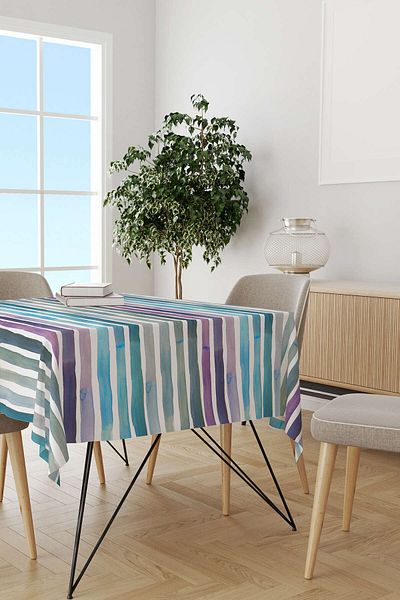 Cango Home Mov Albastru Abstract Dungi Față de birou Cgh181-ms