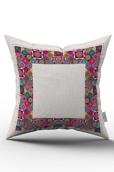 Cango Home Husă de pernă cu model decorativ cu temă Ramadan violet crem imprimată digitală CGH1337