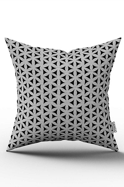 Cango Home Double Sided Gray Black Decorative Geometric Patterned Digital Printed Throw Pillow Cover Cgh1056