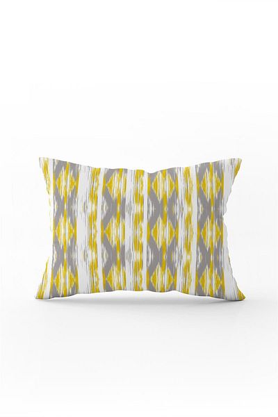 Cango Home Double Sided 35x50 Yellow Gray Geometric Striped Throw Pillow Pillow Case - Cgh073-3550