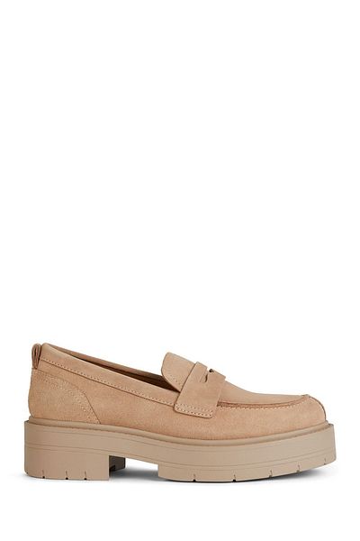 Geox Loafer pentru femei din piele de căprioară bej - Spherica Ec7 D36vdı00022c8191