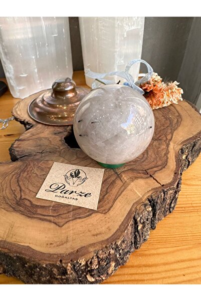 parze doğaltaş Rutil KuvarsDoğal Taş Küre