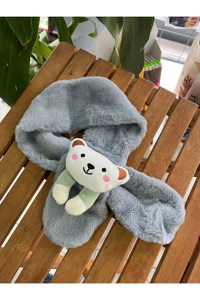 EyER Shoping Eșarfă de pluș pentru copii Sanrio Kuromi cu jucării