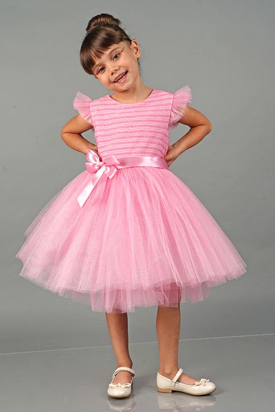 Mixie Pink Tulle Girls' Evening Dress Party Dress