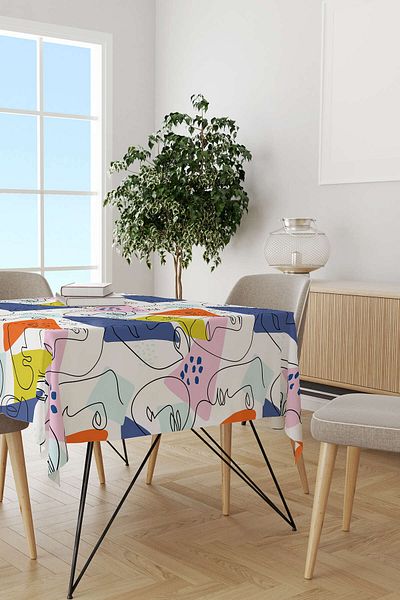 Cango Home Hanorac de birou alb, multicolor, cu model de siluetă modernă, imprimat digital Cgh1097-ms