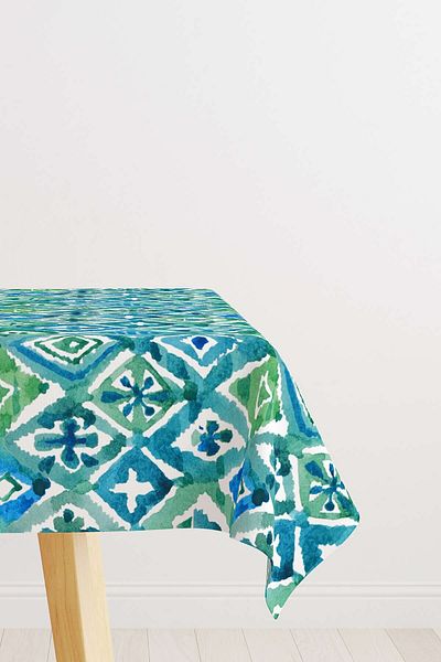 Cango Home Masa Decorativa Albastru Verde Cgh161-ms