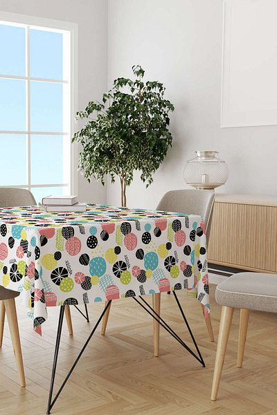 Cango Home Hanorac de birou cu imprimare digitală cu model de buline alb multicolor Cgh589-ms
