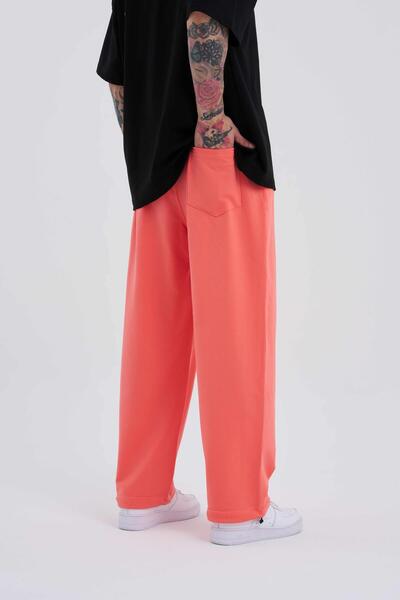 Machinist Ανδρικό φαρδύ ροζ φούτερ Basic Oversize