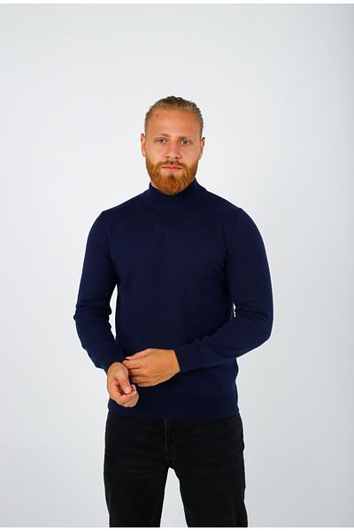 Brango Half Fisherman Knitwear Navy Blue