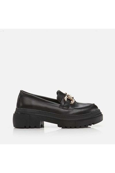 Yaya by Hotiç Schwarzer Damen-Loafer