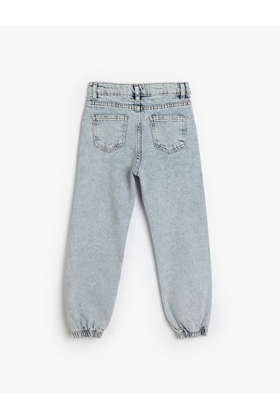 Koton Blugi din bumbac cu talie elastică și picior - Blugi jegging