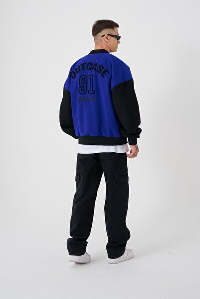 Machinist Erkek Out Case 91 Oversize Lacivert Bomber Ceket