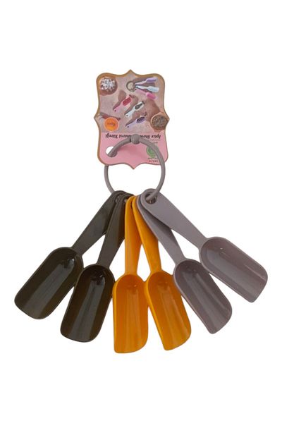 minufco 6 Assorted Colored Spice and Jam Spoons