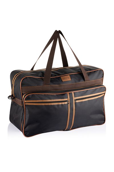 NS reliable Černá středně velká unisex taška do ruky a přes rameno s kapsami a popruhem Sportovní fitness cestovní taška - 45x33x18