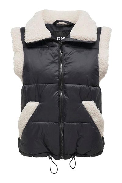ONLY Vestă de damă fără mâneci cu guler de blană - 15322077