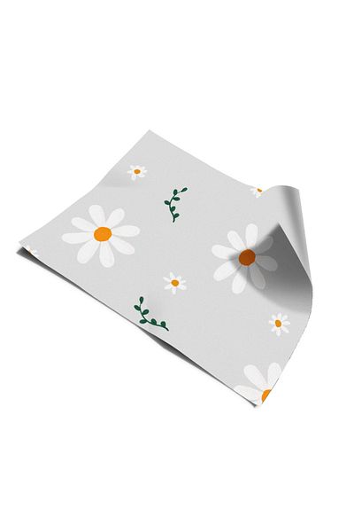 Bigaimaj Μοτίβο λουλουδιών Daisy - Αυτοκόλλητο κάλυμμα ψυγείου και πλυντηρίου πιάτων με επίστρωση αλουμινίου