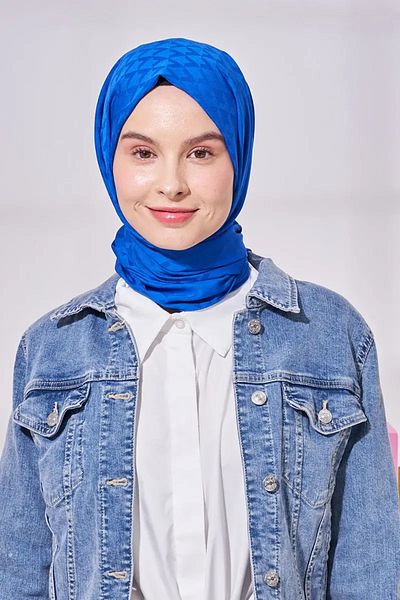 Madame Polo Μεταξένιο Jacquard Lara Shawl Γεωμετρικό σχέδιο - Saks