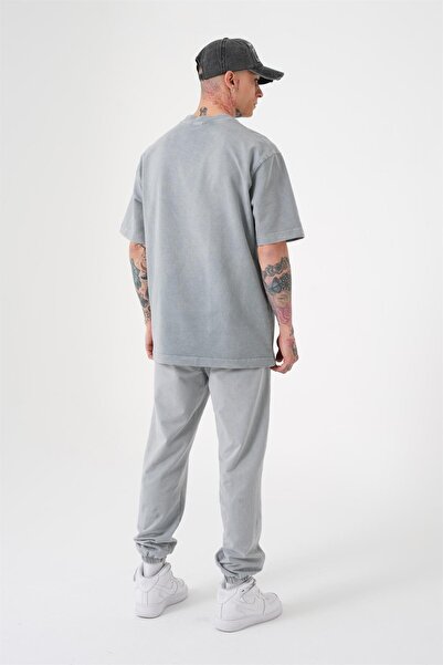 Machinist Ανδρικό μπλουζάκι Luxury Washed Relaxed Acid Grey T-shirt