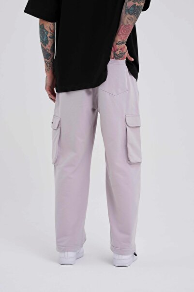 Machinist Ανδρικό φούτερ Cargo Pocket Oversize λιλά