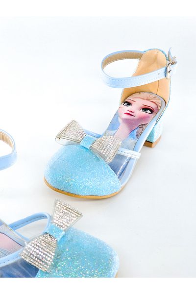BDKButik Детски вечерни обувки с високи токчета Patoz Princess с щампа от панделка