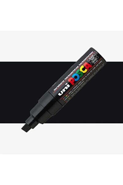 UNİ-BALL قلم تحديد ملصق Uni-ball Posca PC-8K 8.0 (1 قطعة أسود + 1 قطعة أبيض)