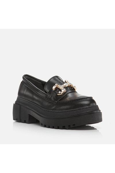 Yaya by Hotiç Schwarzer Damen-Loafer