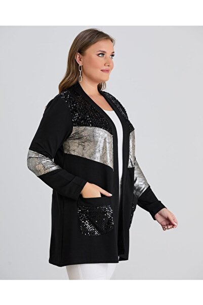 PARKDERİN BÜYÜK BEDEN PIRILTILI CEKET