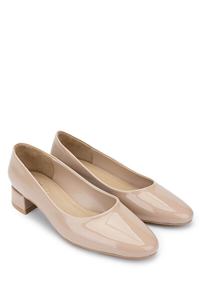 Tamer Tanca Kadın Vegan Bej Rugan Topuklu Ayakkabı