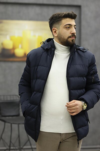 BIGAZZI BİGAZZİ 99476 KAPŞONLU ŞİŞME KABAN(LACİVERT)