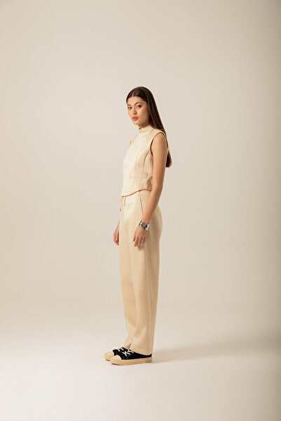 Rue Studio ψηλός λαιμός Πλεκτή μπλούζα εκρού