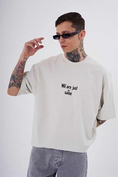 Machinist Ανδρικό μπλουζάκι The Quandary Printed Oversize Grey T-shirt