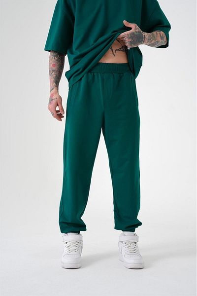 Machinist Ανδρικό φούτερ Basic Relaxed Jogger σε σκούρο πράσινο χρώμα