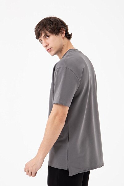 Machinist Ανδρικό μπλουζάκι από βιολογικό ύφασμα καπνιστό, χαλαρό και βασικό