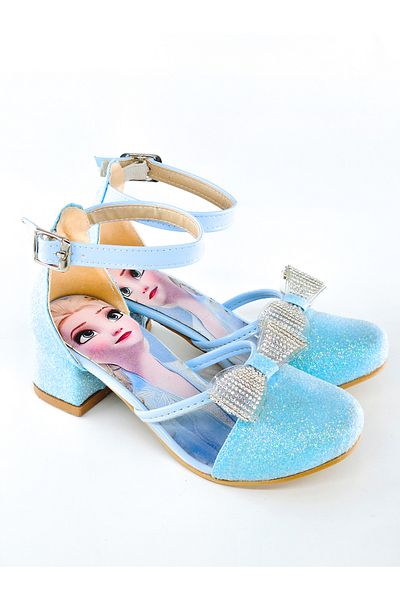 BDKButik Детски вечерни обувки с високи токчета Patoz Princess с щампа от панделка