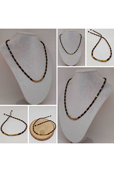 Yasamtohumu Авентурин і онікс Дизайн унісекс намисто (54418)