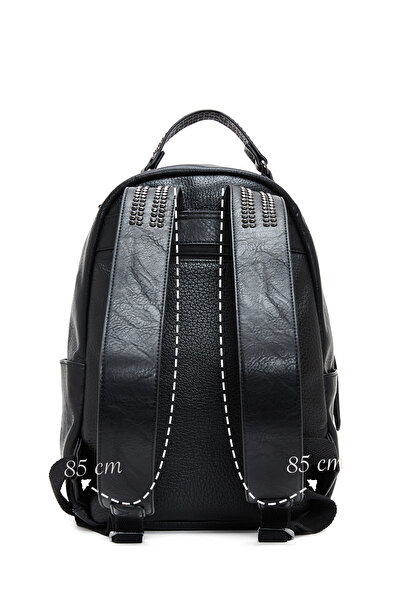 Derimod Black Metal Detailed Women's Backpack - 24Wbd 245518