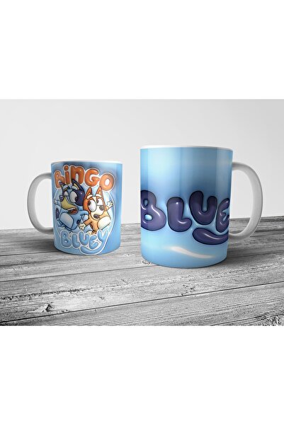 Pixxa Bluey Optik İllüzyonlu Kupa Bardak Model 1