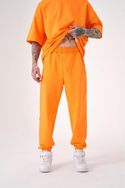 Machinist Ανδρικό Basic Relaxed Jogger Orange Sweatpants